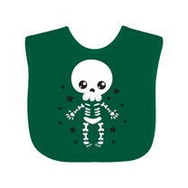 Inktastic Happy Halloween Spooky Skeleton and Stars Boys or Girls Baby Bib
