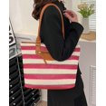 thumbnail image 4 of CoCopeaunts Straw Tote Bag Women Summer Large Beach Bag Handwoven Stripe Shoulder Bag Handbag for Daily Travel Vacation, 4 of 5