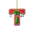 thumbnail image 2 of Hbdhejl 26 Pcs Lettres Rouges Décorations de Sapin de Noël Lettres de Canne de Bonbon avec Motif de Baies Mini Alphabet Ornements Suspendus Fête Maison Sapin de Noël Acrylique 2D, 2 of 4