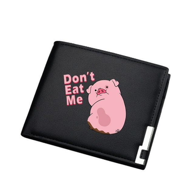 Cartera Gravitys Falls Waddles con personajes de anime, delgada y plegable