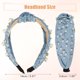 thumbnail image 5 of Diadema de mujer con nudos de cristal perlado Unique Bargains Estilo clásico y casual Diadema para mujer azul claro 5.51"x1.89", 5 of 7