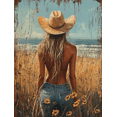 thumbnail image 1 of Qisvanset Framed Canvas Wall Art, 12x16 Inch Love Western Cowboy Coastal Bible Wall Print, 1 of 5