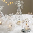 thumbnail image 2 of Figuras de ángel de cristal transparente, adorno de ángel de cristal brillante, estatua coleccionable, decoración del hogar, regalos de cumpleaños y Navidad, 2 of 5