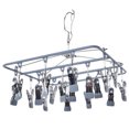 thumbnail image 2 of Fyearfly Hanging Drying Rack,Windproof Drying Rack with 18 Clips Non Slip Stainless Steel Socks Underwear Laundry Hanger Silver, 2 of 8