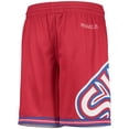 thumbnail image 3 of Youth Red Philadelphia 76ers Hardwood Classics Throwback Big Face Mesh Shorts, 3 of 4