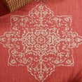thumbnail image 6 of SAFAVIEH Beach House Janine Medallion Indoor/Outdoor Runner Rug, Red/Creme, 2'2" x 6', 6 of 7