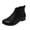 Black, variant on NOKIO Women's S𝗅ip On Ankle B𝗈𝗈𝑡𝑠 Casual Flat L𝗈w Heel B𝗈𝗈𝑡𝑠 Comfortable Round Toe Walking Shoes with Side Zipper Detail, Lightweight Non-S𝗅ip Work Booties for Daily and Work