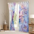 thumbnail image 3 of Castle Fairy Abstract Dreamy Butterfly Black Out Curtains for Girls Women Teens,Floral Flower Rose Curtains Pack Of 2 (42X63 Each),Romantic Gradient Bedroom Curtains,Microfiber Bedroom Decor, 3 of 6