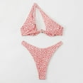 thumbnail image 4 of Cameland Ladies' Sexy Printed Split Shoulder Steel Support Bikini Two-piece Swimsuit Set, 4 of 6