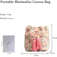 thumbnail image 3 of LHSHID Ethnic Tote Bag for Women Canvas Handbag Bohemian Bucket Bag Retro Shoulder Crossbody Bag with Tassels, 3 of 6