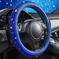 thumbnail image 2 of CAR GRAND Bling Diamond Leather Steering Wheel Cover, with Bling Sparkly Crystal Glitter Rhinestones Universal Fit 14" 1/2-15" Car Wheel Protect for Women Girl Fit Suvs,Vans,Sedans,Cars,Trucks, Blue, 2 of 8