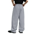 thumbnail image 6 of Girls Sweatpants Grey Sweatpants for Girls Basic Boys Athletic Pants Wide Leg Pants with Pocket Pants for Boys 6-7 Years, 6 of 9