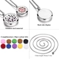 thumbnail image 3 of Aromatherapy Essential Oil Diffuser Necklace Tree of Life Cloud Pattern Stainless Steel Locket Pendant Christmas Birthday Gift for Women Men Teen XN059-060-1, 3 of 8