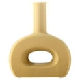 thumbnail image 1 of Florero de Cerámica Zulema Amarillo Moderno Abstracto, 1 of 8