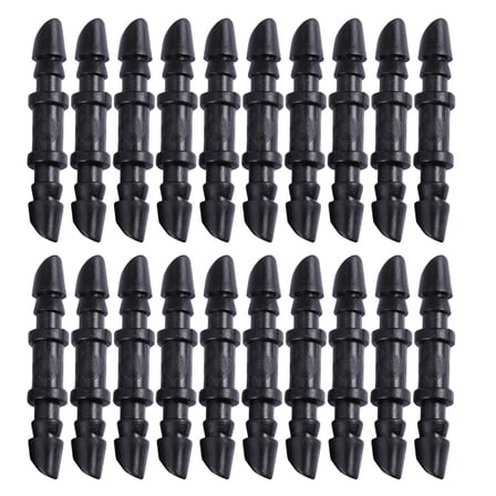 WEUVEB 50Pcs Barbed Hose Fitting Black Plastic For Garden Irrigation And Hose Connector Accessories