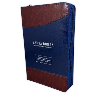 Biblia con Cierre Letra Gigante Manual 14 puntos RV1960 duotono con indice