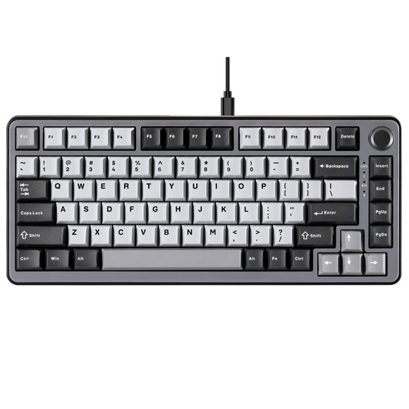 YUNZII RT75 Rapid Trigger Gaming Keyboard,Hall Effect Magnetic Switch,Adjustable Actuation Esports,75% TKL Layout with Knob,RGB Backlit, PBT Keycaps f