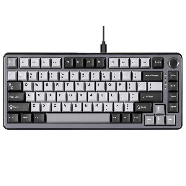 YUNZII RT75 Rapid Trigger Gaming Keyboard,Hall Effect Magnetic Switch,Adjustable Actuation Esports,75% TKL Layout with Knob,RGB Backlit, PBT Keycaps f