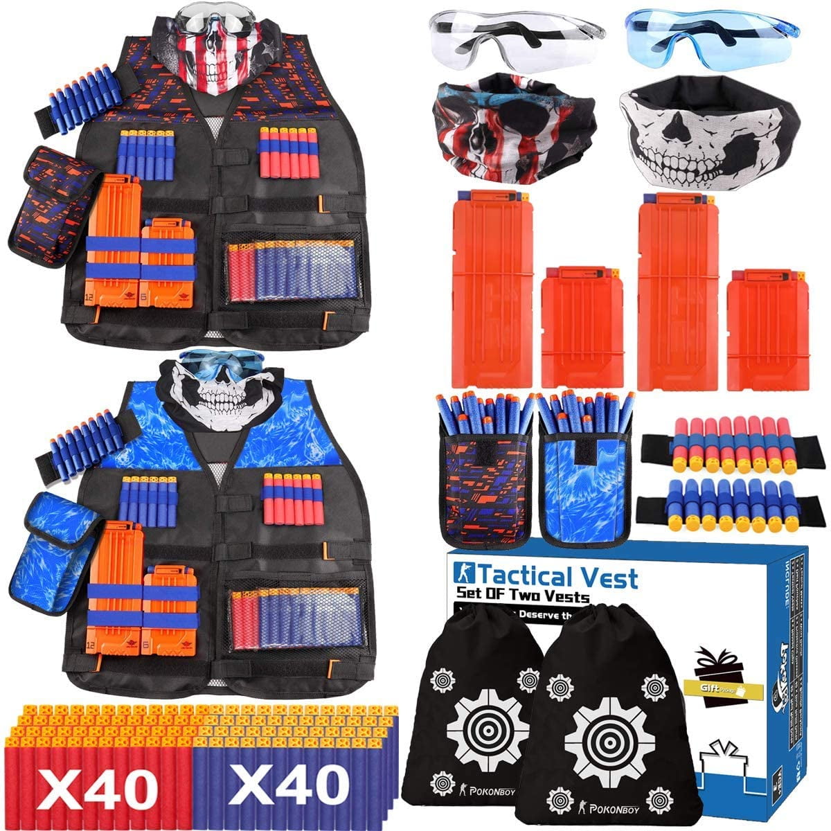 Tactical Vest Kit Compatible for Nerf Guns for Boys Girls N-Elite Series Gifts 