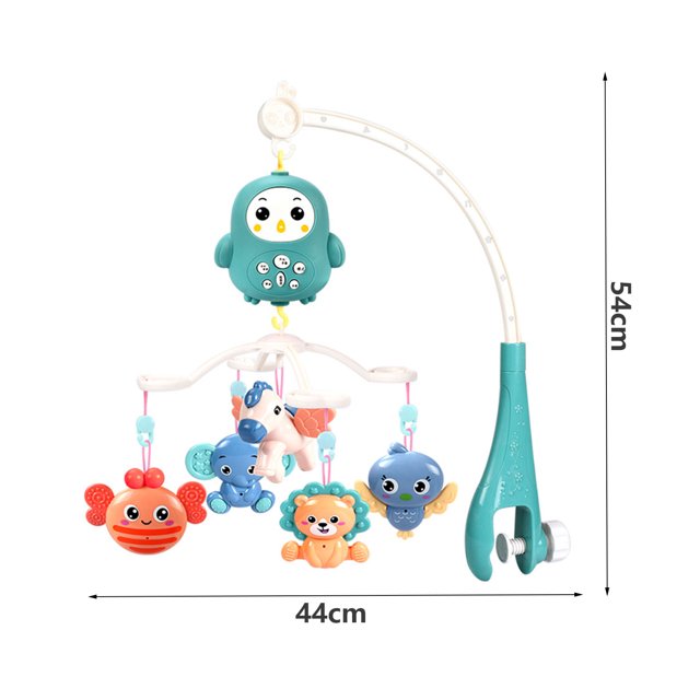 Sonajeros de cochecito de bebé de animales bonitos, juguetes musicales, juguetes colgantes para cuna, sonajero (verde) Ndcxsfigh libre de BPA