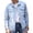 Blue-B, variant on Mens Denim Jacket, Washed Ripped Distressed Stretch Slim Fit Casual Trucker Biker Jeans Jacket for Men