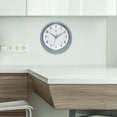 thumbnail image 2 of Infinity Instruments Retro 9.5 Inch Round Indoor Wall Clock Baby Blue, 2 of 4