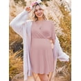 thumbnail image 2 of Ekouaer Labor and Delivery Gown for Hospital Maternity Nursing Dress Nightgown Pajamas for Breastfeeding, 2 of 6