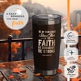 thumbnail image 4 of Christian Art Gifts Stainless Steel Double Wall Vacuum Insulated Travel Mug Tumbler for Women & Men: Stand Firm - 1 Cor. 16:13 Bible Verse, Non-toxic, BPA-free, Clean Hot/Cold Drinkware, Brown, 18 oz., 4 of 6