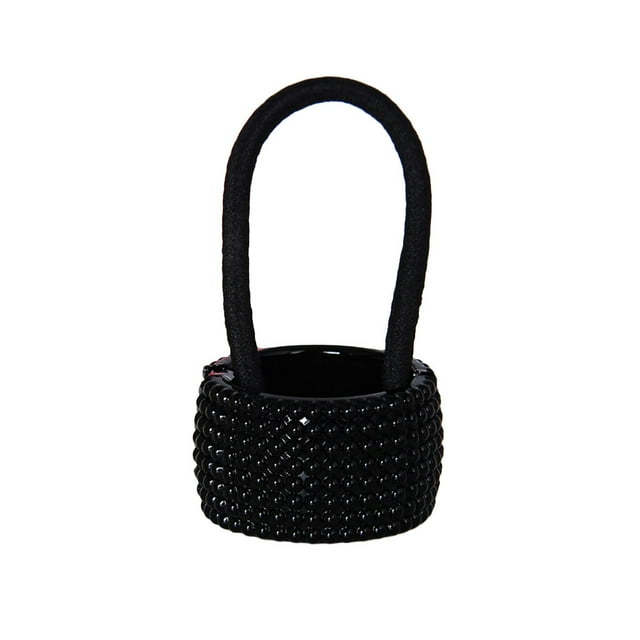 Femme Fille Punk Cheveux Queue de Cheval Manchette Bande Enveloppante Porte-Cravate Accessoire de Mode (Noir)