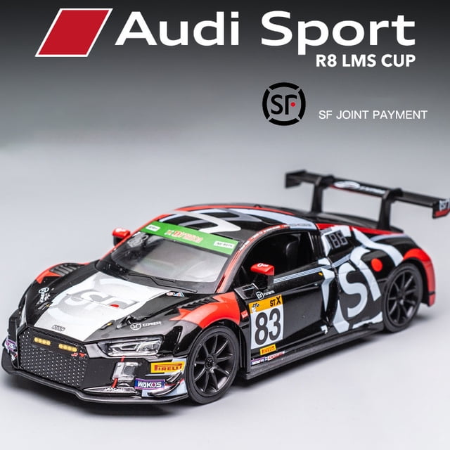 1:32 AUDI R8 CUP Racing modelo de coche de aleación de fundición a presión y coche de juguete modelo de coche en miniatura coche deportivo juguete para niños