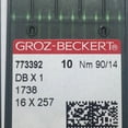 thumbnail image 1 of GrozBeck BallPoint Pro: 50 Industrial Sewing Machine Needles DB1 Dbx1 1738 16X231 90/14., 1 of 3