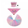 thumbnail image 3 of RUINIXCW Porch Goose Birthday Outfit for 23 inch Cement Plastic Goose Statue Accessories Garden Porch Goose Clothes Crown Hat with Scarf and Tulle Skirt Set Yard Patio Lawn Art Decor (No Goose), 3 of 9
