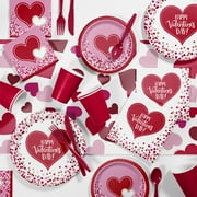 Happy Heart Valentines Day Party Supplies Kit (Serves 8 Guests)