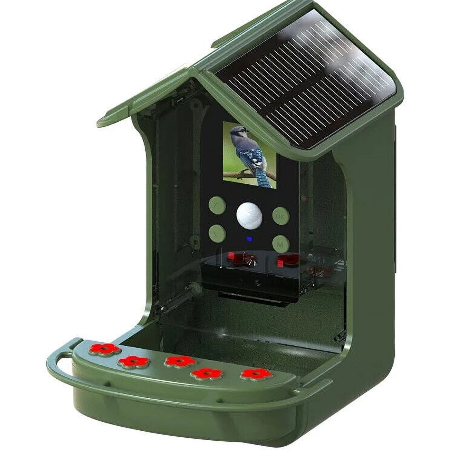 Dash ES-50W Smart Solar Bird Feeder with 1080p FHD Camera, Green