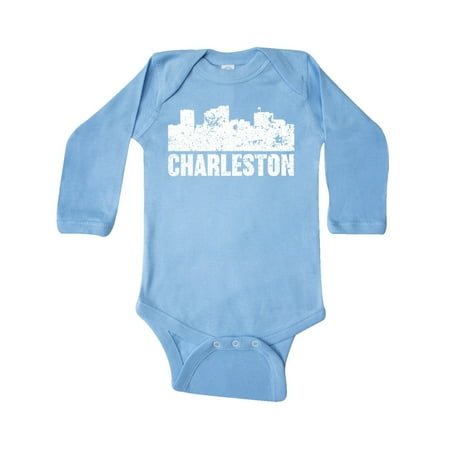 

Inktastic Charleston Skyline Grunge Gift Baby Boy or Baby Girl Long Sleeve Bodysuit