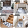 thumbnail image 5 of Blue White Striped Door Mat Indoor Outdoor,Navy Blue Beach Nautical Anchor Ocean Coastal Non Slip Welcome Mat with Rubber Backing,Absorbent Front Door Mats Entryway Rug for Home Entrance 18"x30", 5 of 8