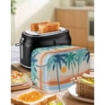 thumbnail image 4 of Boho Summer Beach Toaster Cover 4 Slice, Large Kitchen Appliance Covers, Abstract Tropical Palm Trees Burlap Toaster Oven Cover with Loop, Bread Machine Cover Polyester Dust Cover Protection, 4 of 4