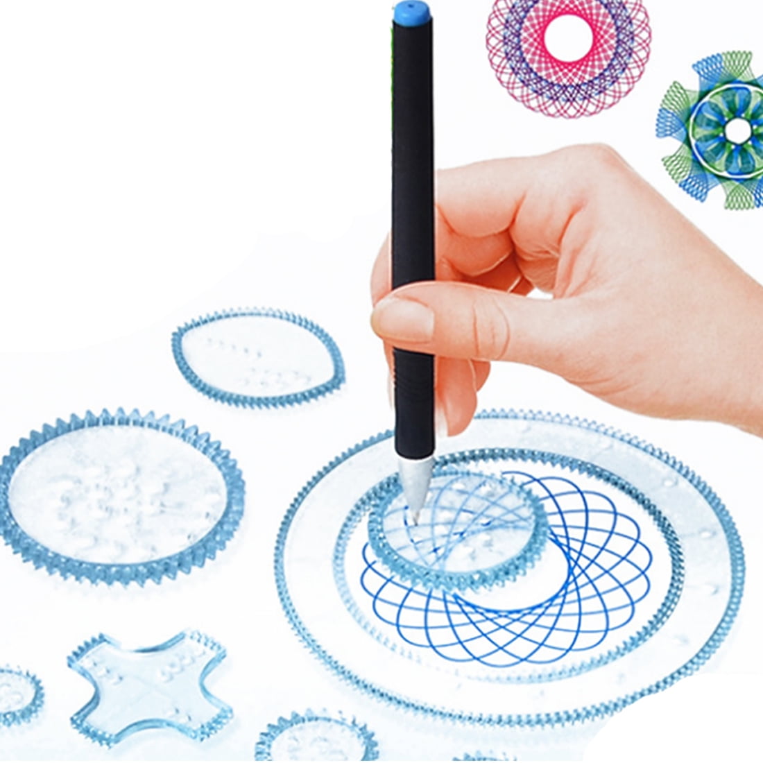 Kids Spiral Graph Drawing Ruler Set Children Classic Educational Gear