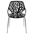 thumbnail image 3 of Modern Asbury Dining Chair with Chromed Legs, Set of 2 - Black, 3 of 7