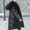 Black, variant on Girls Hooded F𝗎r Parka Puffer Down Jacket Thick Winter Mid Long Down Padded Coat Warm Kids Outerwear Snow Insulated Cold Weather Apparel Windproof 𝖶aterproof Jacket Coat