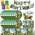 thumbnail image 2 of Decoración para fiesta de cumpleaños de dinosaurios, suministros para fiesta, mantel, caja de dulces, regalo para niños, globo para bebé, recuerdos de fiesta de cumpleaños para niños, 2 of 5