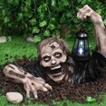 thumbnail image 1 of Lámpara solar de zombis para Halloween, estatuas de zombis para jardín con linterna LED, estatuas de zombis para jardín, estatua de terror para jardín al aire libre, patio, césped, 1 of 5