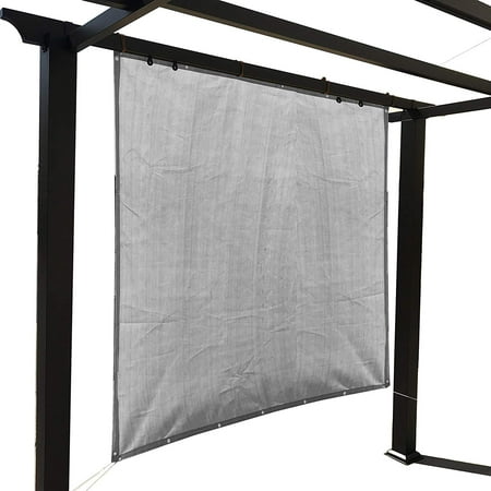 Patio Window Shades Sand Sun Shade Privacy Panel with Grommets on 4 Sides for Patio, Awning, Window, Pergola or Gazebo 10' x 6' ()