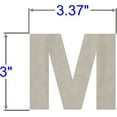 thumbnail image 2 of Pack of 1, 3 Inch x 1/4 Inch M Wood Letters in The Arial Font for Wood Craft Project, Children or Adult Art Work, Home and Holiday Décor and DIY Fun, Made in USA, 2 of 2