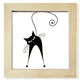 thumbnail image 1 of Amante del gato negro de Halloween arte animal silueta Pantalla de escritorio de pared de fotograma cuadrado, 1 of 4