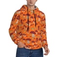thumbnail image 2 of Pofeuu Mushroom Print Mens Casual Hooded Collar Drawstring Hoodies Pullover Sweatshirts Casual Long Sleeve Shirts-3X-Large, 2 of 7