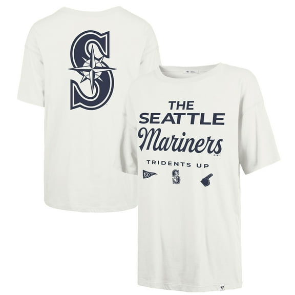 Women's '47 White Seattle Mariners Show Off Boyfriend T-Shirt