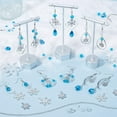 thumbnail image 4 of 1 Box 10 Pairs Christmas Earrings Kit Snowflake Charms Winter Cubic Zirconia Snow Charm Xmas Charms Blue White Glass Beads for Jewelry Making Kits Adult Women DIY Dangle Earrings Supplies Blue DIY, 4 of 7