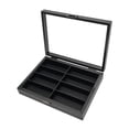 thumbnail image 1 of Organizador de gafas de sol con 8 ranuras, caja de colección de gafas, vitrina de gafas multifuncional para escritorio de tienda para mujeres y, 1 of 9