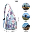 thumbnail image 3 of Hawaiian Turtle Sling Backpack - Tropical Beach Animal Print Shoulder Bag, Fashionable Anti-Theft Pack for Commuters, 3 of 4